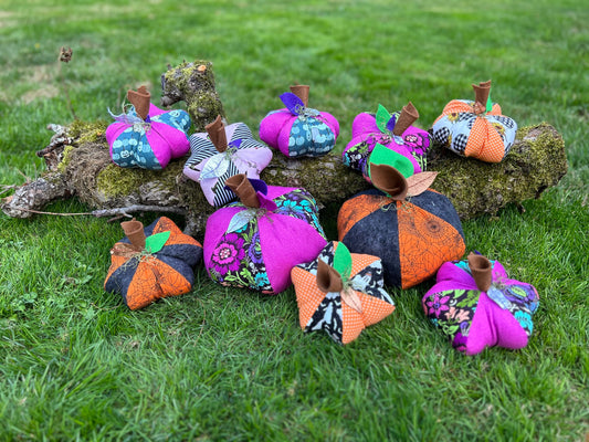 Small Patchwork Pumpkins
