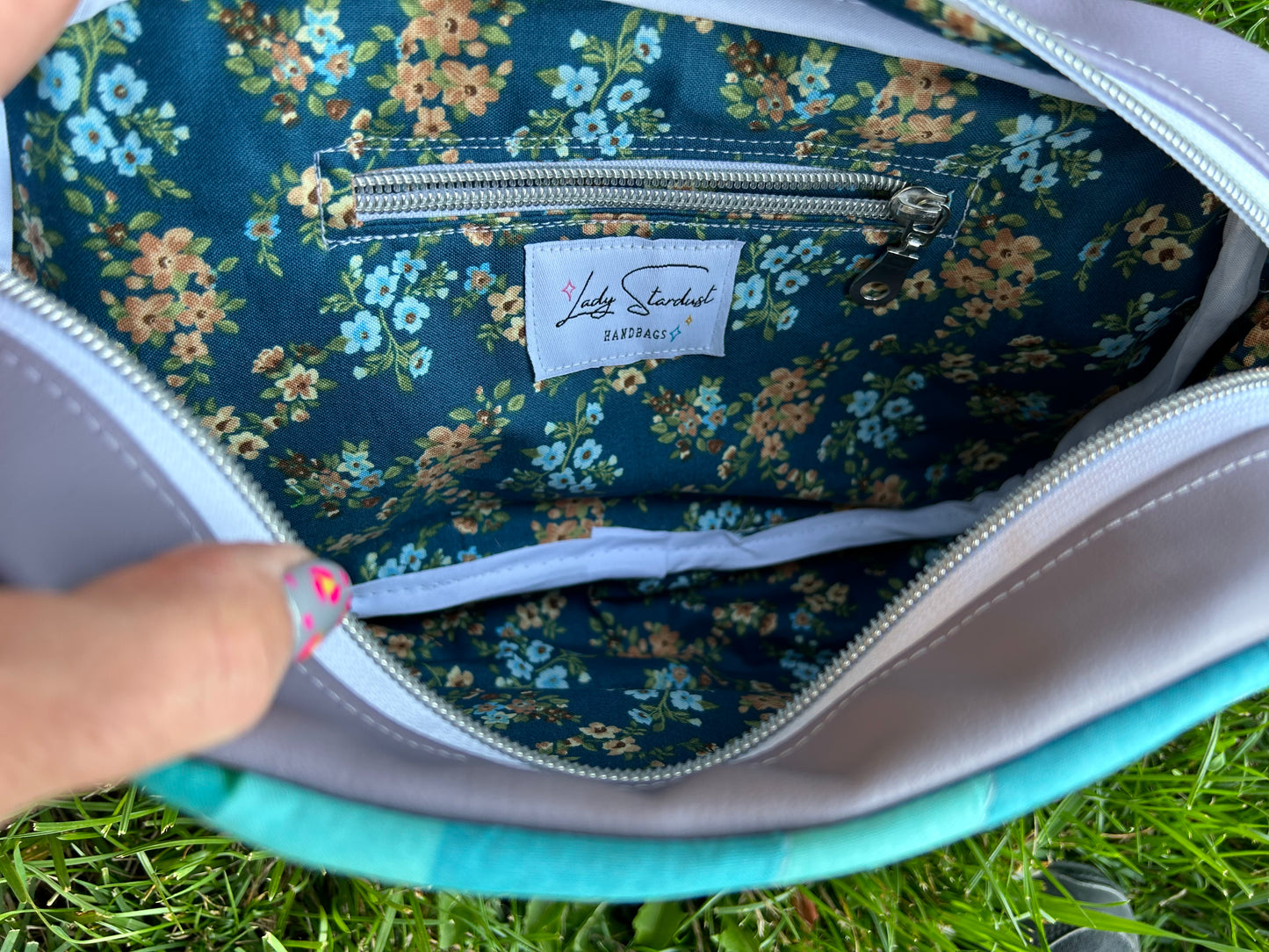 Summer Quilted Crossbody (Blue)