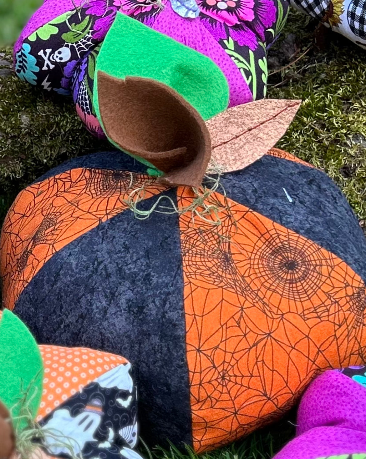 Small Patchwork Pumpkins