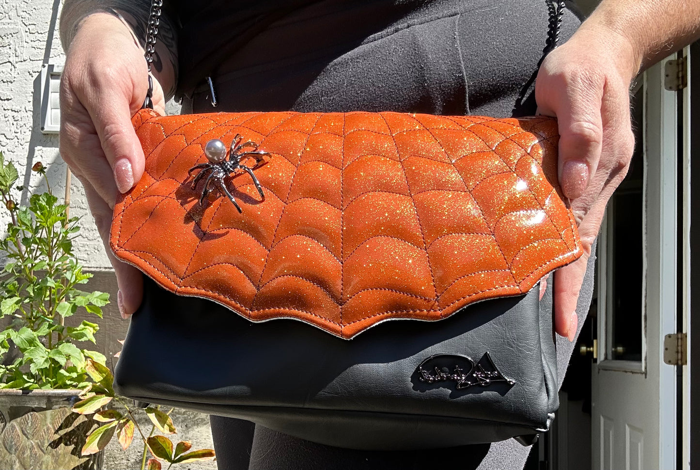 Glitter Web Crossbody