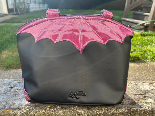 Purple Webbed Shoulder Bag