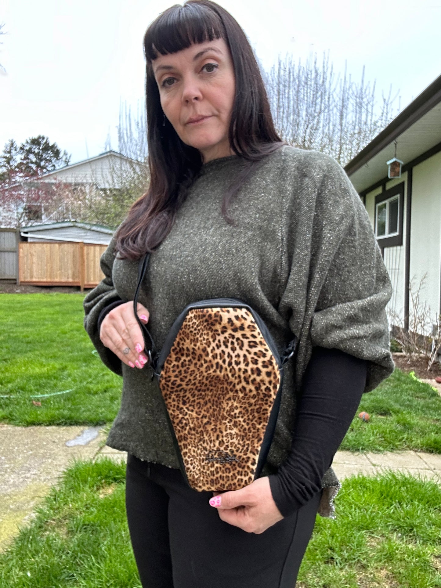 Leopard Coffin Crossbody