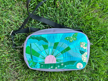 Summer Quilted Crossbody (Blue)