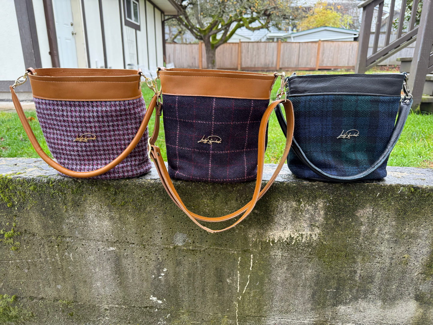 Harris Tweed Bucket Bag