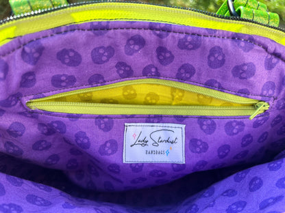 Lime Green Webbed Shoulder Bag