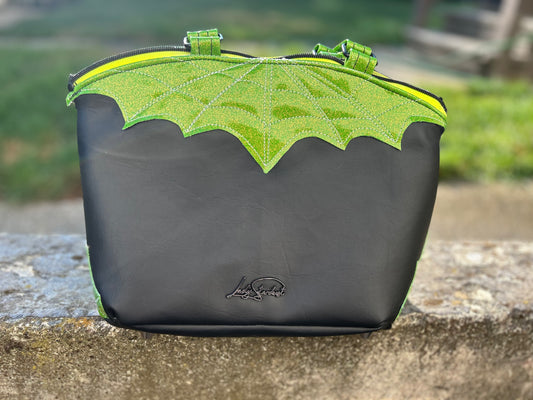 Lime Green Webbed Shoulder Bag