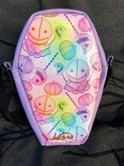 Pastel Trick or Treat Coffin Crossbody